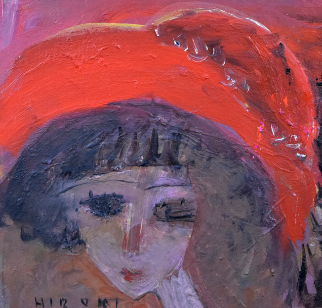 織田広喜「少女」油絵・F3号 絵画買取・販売の小竹美術