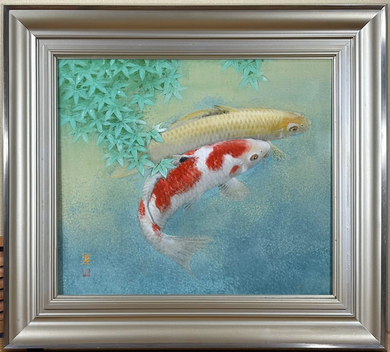 青楓双鯉｜新・古美術 高美堂（こうびどう）｜掛軸販売・通販・買取