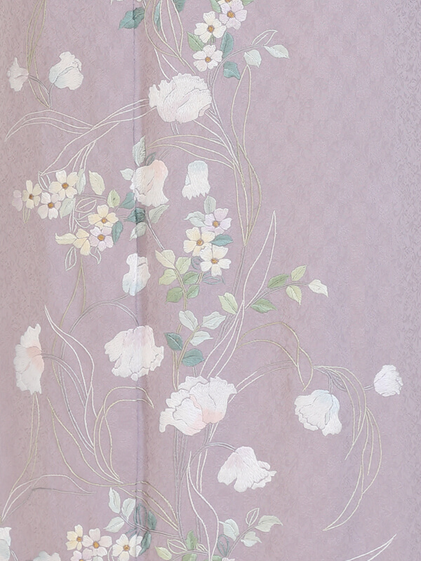 訪問着 【No.Z-320】紫色・蘇州刺繍 | 東京・銀座で着物レンタル