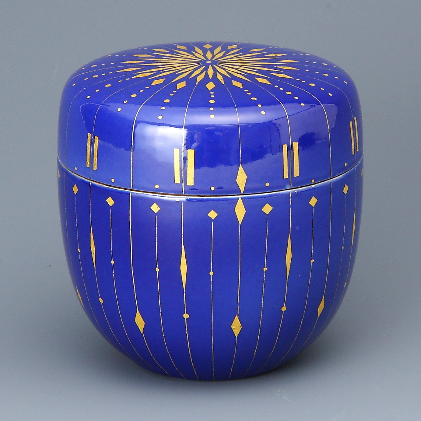 瑠璃截金釉裏彩棗(和田 正明)｜ギャラリージャパン