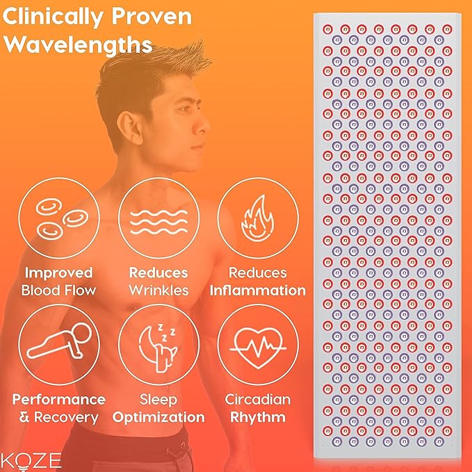 KOZE X Series Red Light Therapy Panel | Full Body Treatment | KOZE