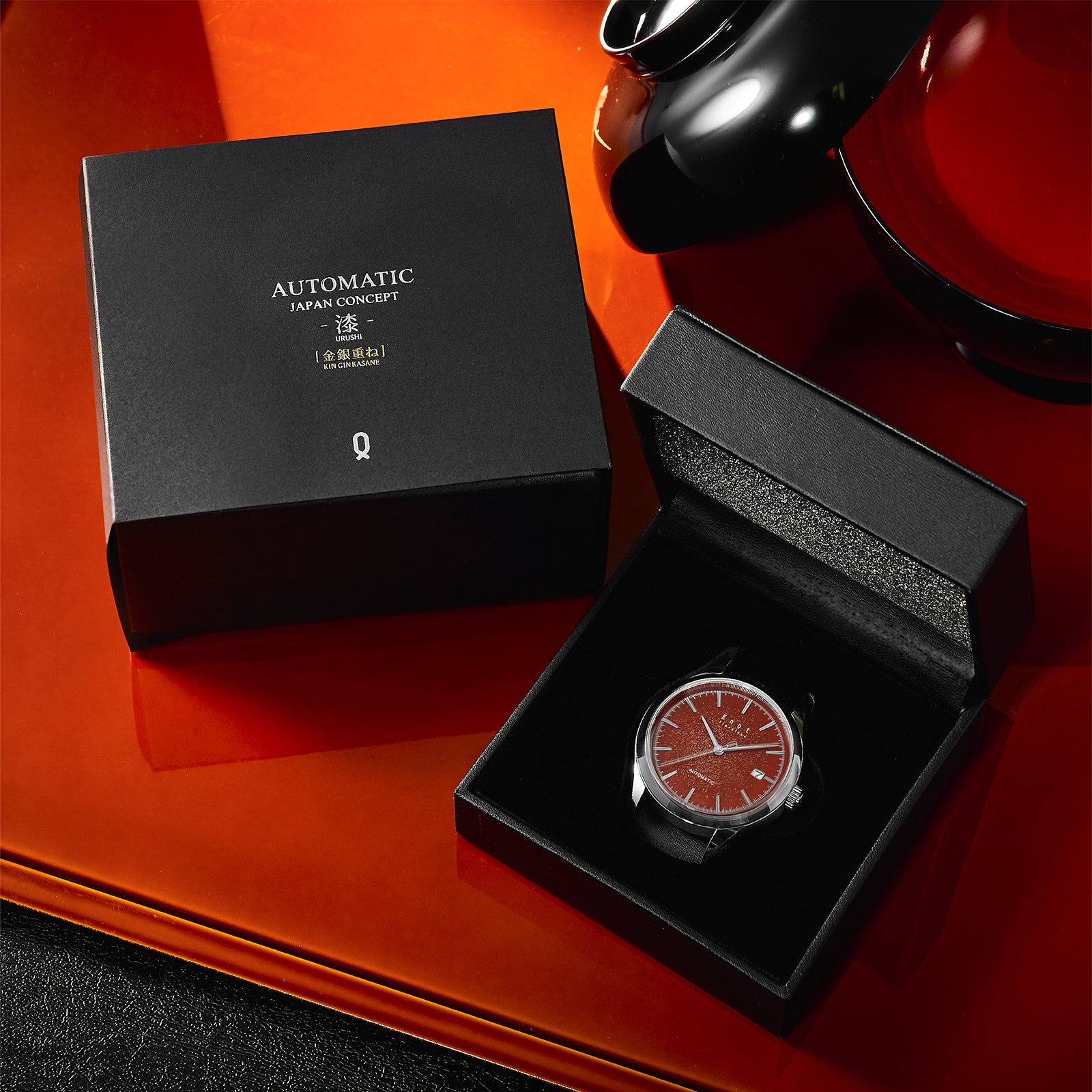 Knot AT-38SVJPRDGS 機械式腕時計 メンズ 自動巻き レッド 日本製 38mm