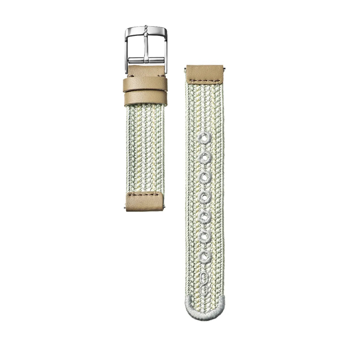 Knot S18-AK-1812 時計ベルト バンド くみひも 18mm グリーン イエロー