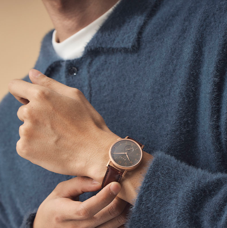 Knot S18-TOC-NV 時計ベルト バンド コードバン 18mm ネイビー