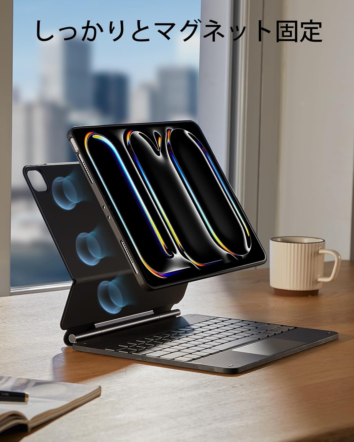 ESR Rebound Magnetic Keyboard Case 360 iPad Pro 13 M4 – ナイコム
