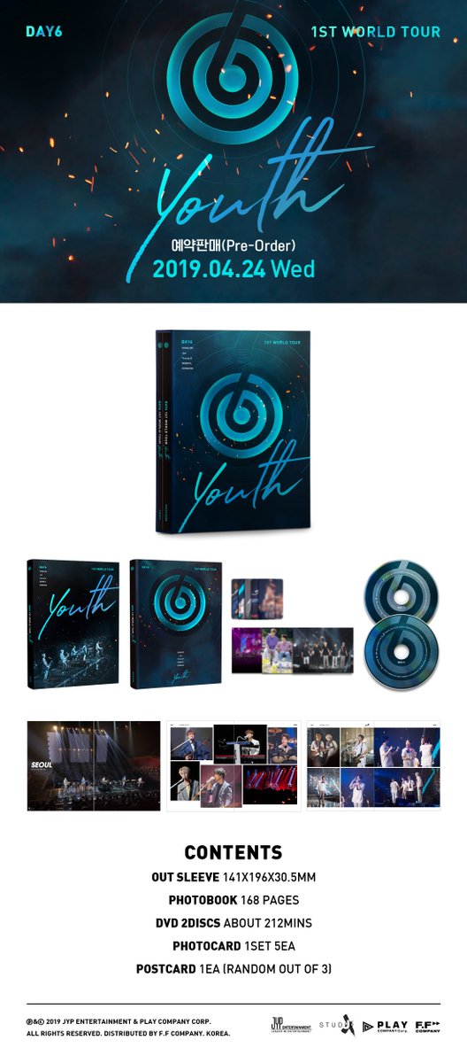 DAY6 YOUTH 1ST WORLD TOUR DVD - Kpop USA