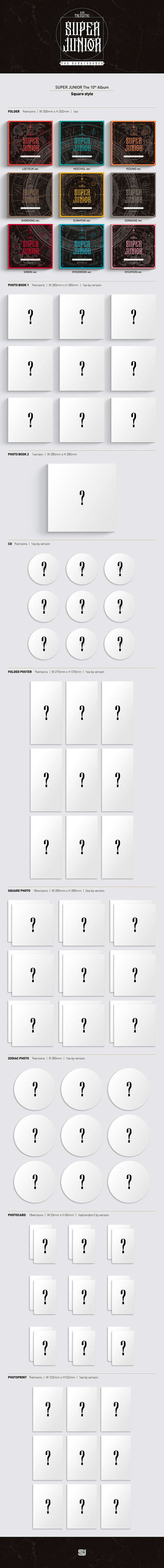 SUPER JUNIOR THE RENAISSANCE 10TH ALBUM (SQUARE STYLE) - Kpop USA