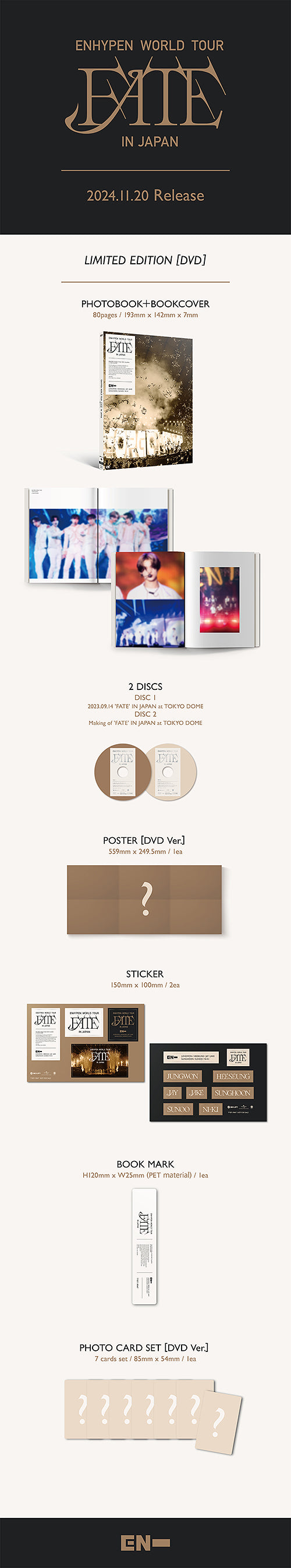 ENHYPEN - WORLD TOUR 'FATE' in JAPAN [Limited Edition - DVD] - K PLACE