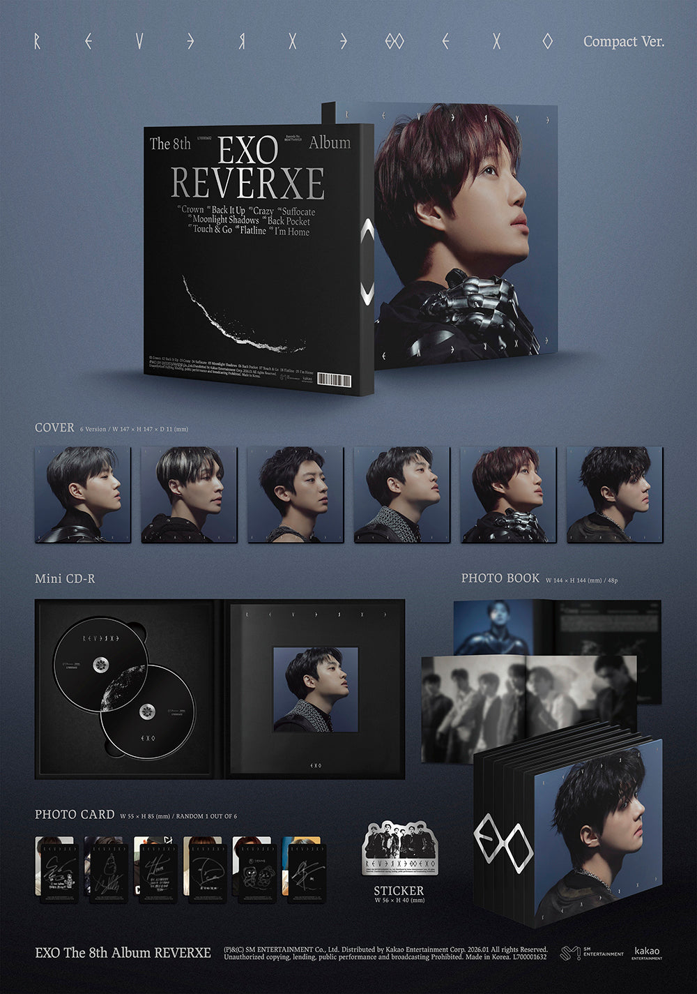 EXO - REVERXE [8th Album - COMPACT Ver.] - K PLACE