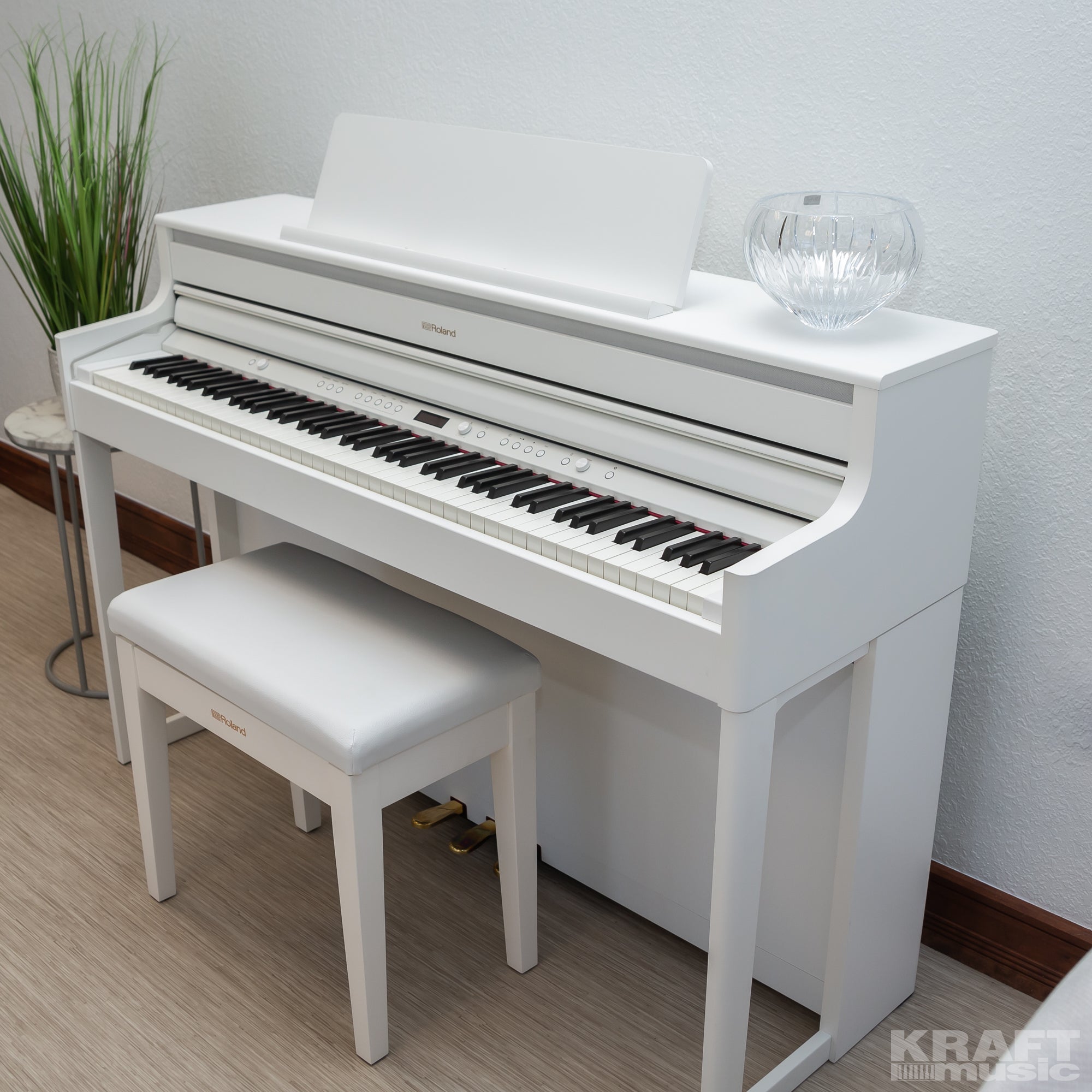 Roland HP704 Digital Piano - Satin White – Kraft Music