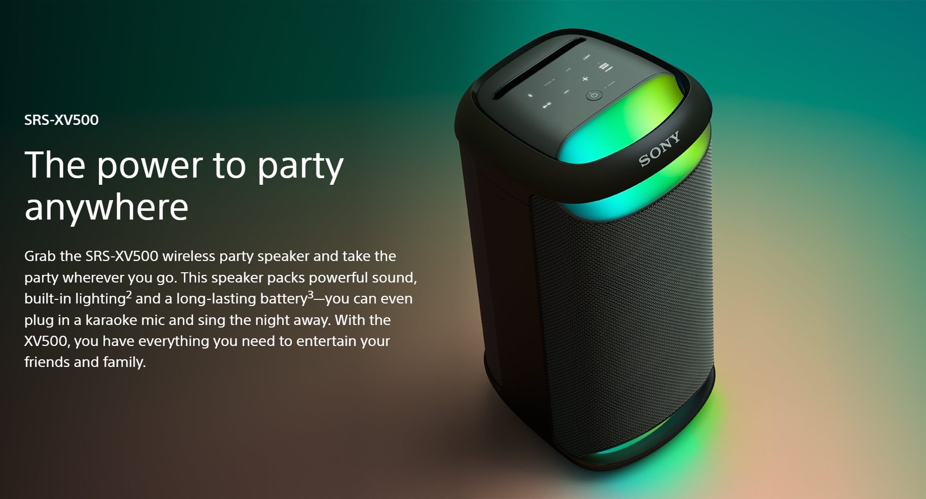 海外ソニー公式が、パーティスピーカーの新型「SRS-XV500」を発表