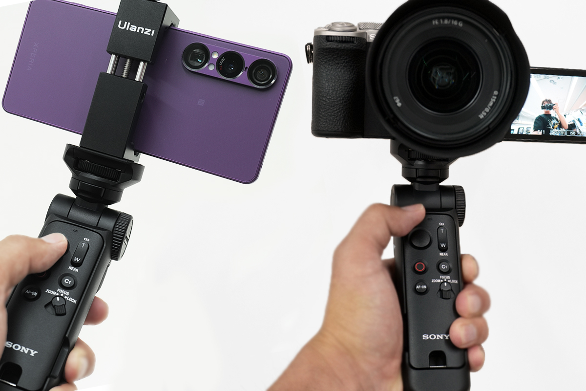 グリップ、三脚、着脱可能なリモコンの3つを1つにしたワイヤレス