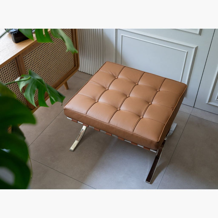 Barcelona Chair 1Seat Ottoman Brown / バルセロナチェア オットマン