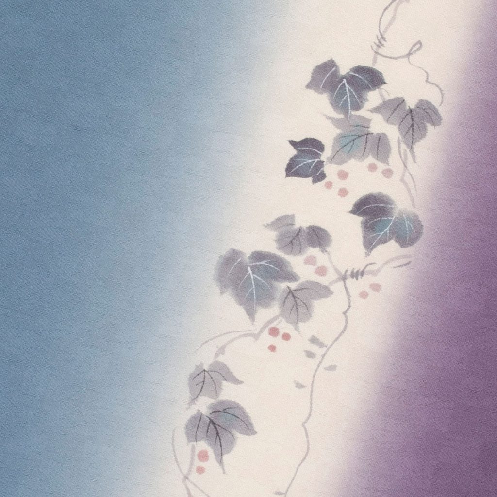 正絹名古屋帯【手描き友禅／引染め 蔦】 - サキガケ