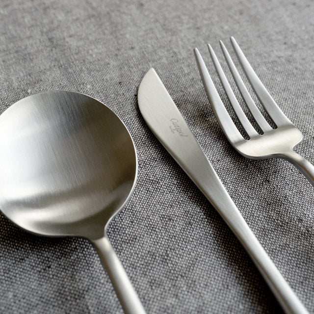 クチポール MOON/ムーン ディナー 6本 ギフトセット マットシルバー 黒