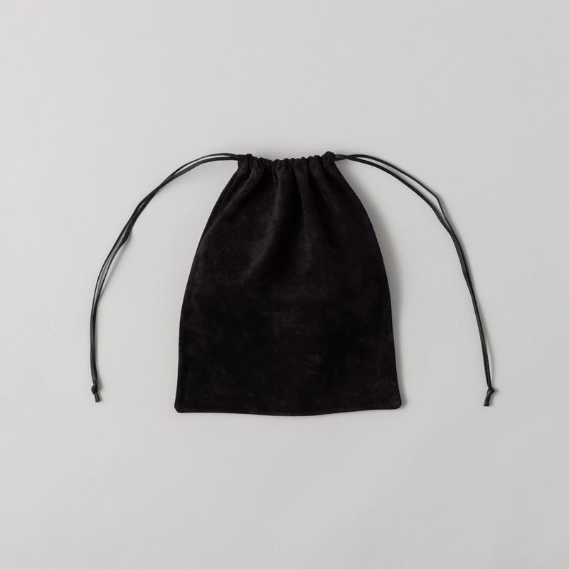スエード巾着 Suède drawstring bag 黒 – kuros.style