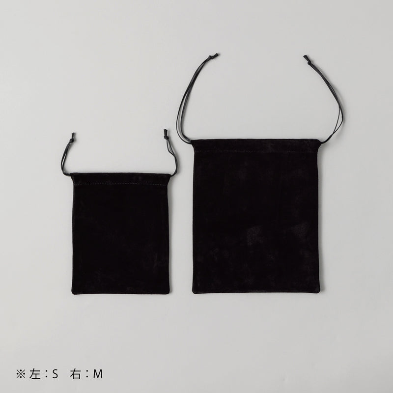 スエード巾着 Suède drawstring bag 黒 – kuros.style