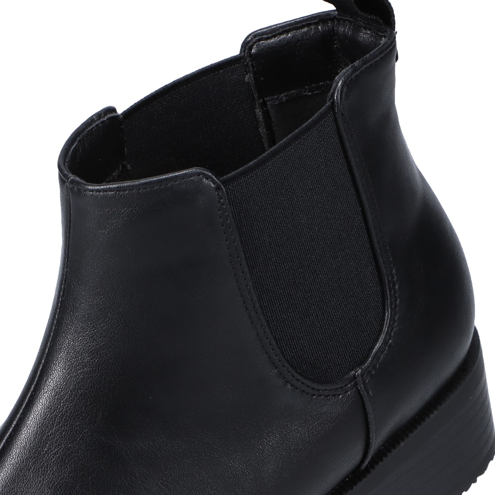 Zipper ジッパー 防水サイドゴアショートブーツ レディース ブラック