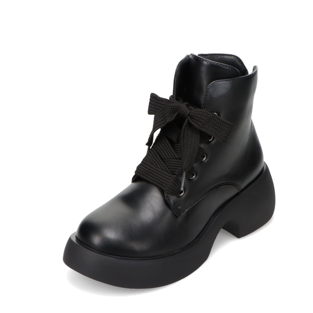 byあしながおじさん バイアシナガオジサン 厚底レースアップブーツ