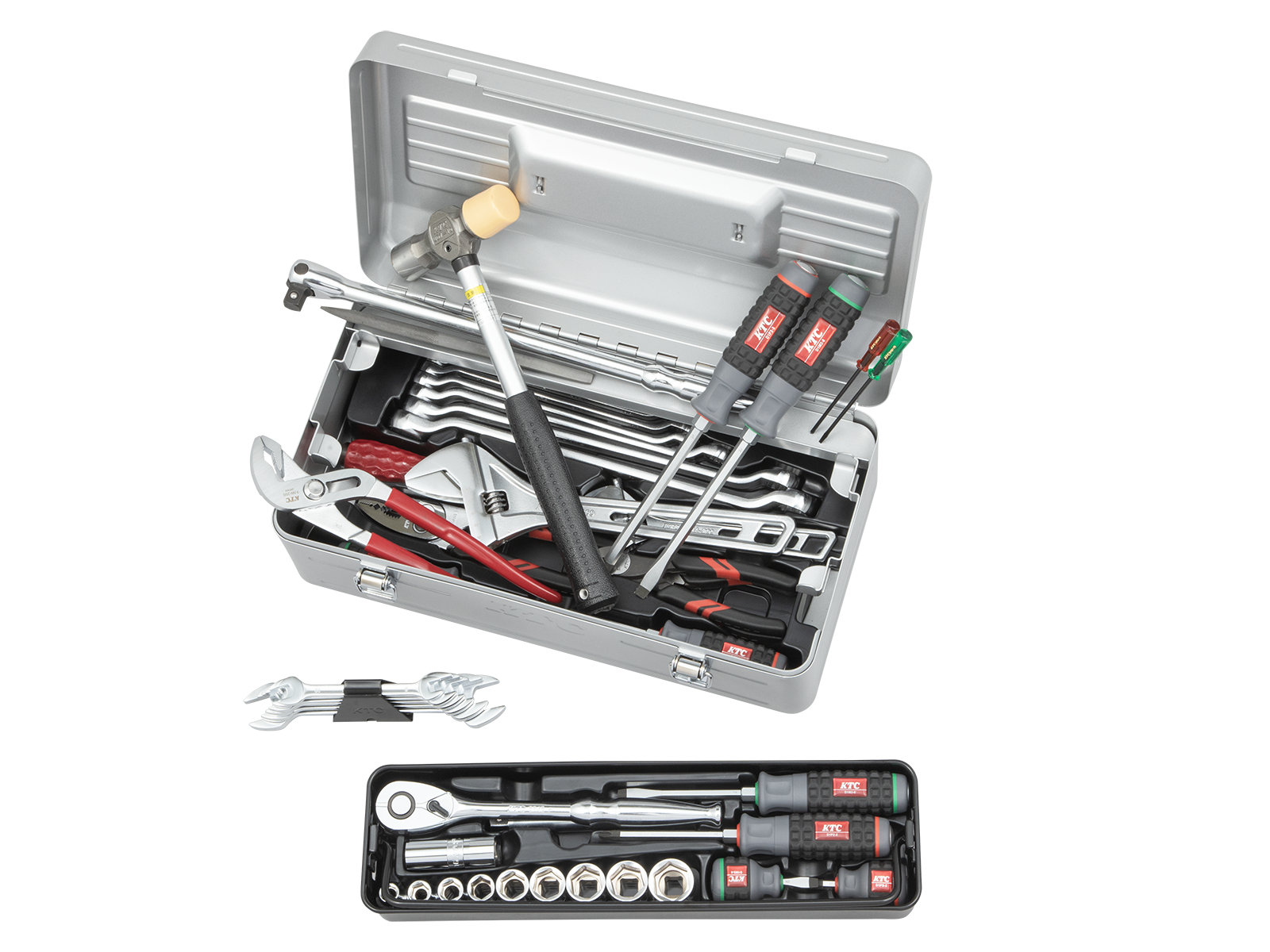 工具セット（片開きメタルケースタイプ）[44点] | KTCツール