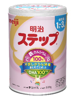 明治ステップ・明治ステップ らくらくキューブ」 鉄とDHAの配合量No
