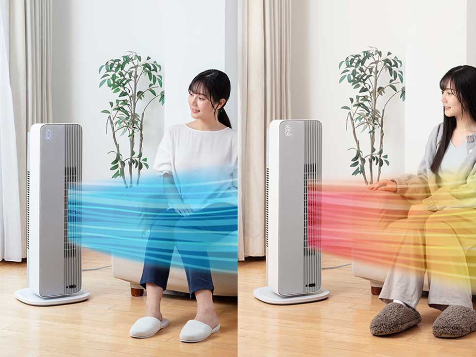 販売終了】ホット＆クールプレミアムタワーファンKHF-12243 | コイズミ