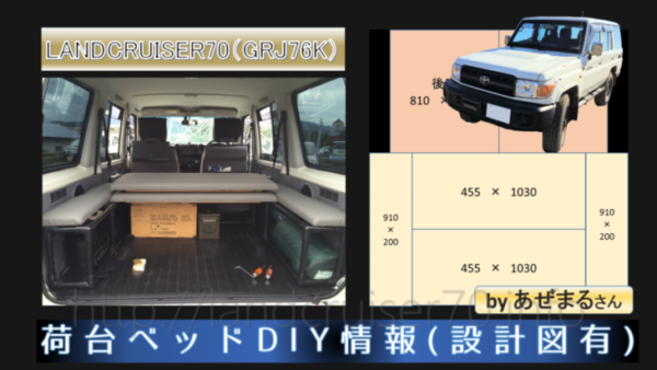 ランクル70荷台ベッドDIY情報(設計図有) byあぜまるさん | ランクル70