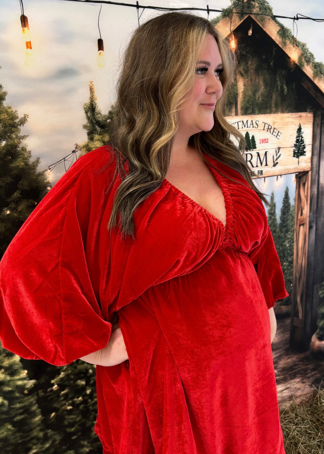 Portia Velvet Mini Dress in Rubies Red – Laluxe Femme