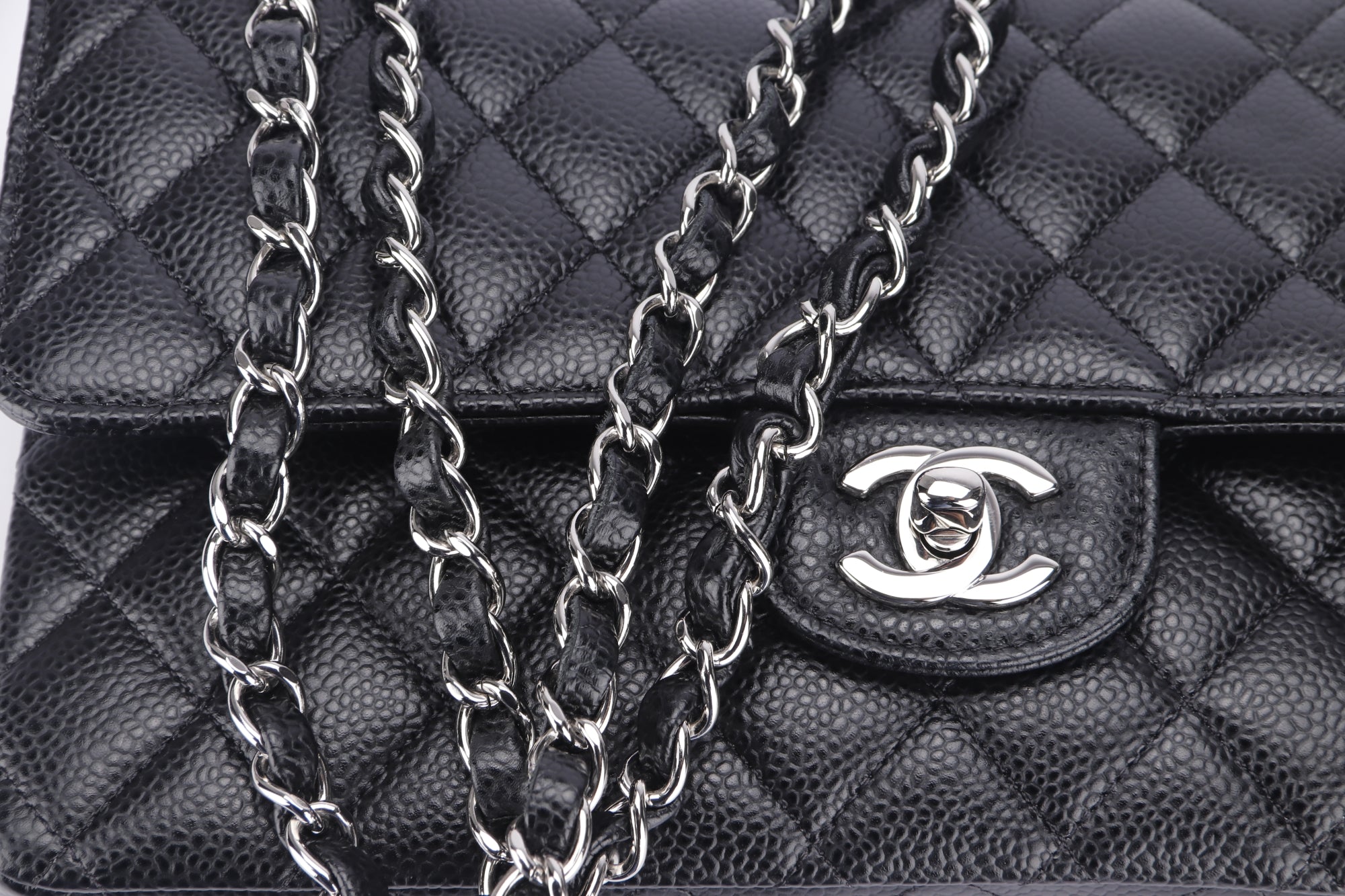 Chanel Classic Flap Medium Size Black Caviar Leather | Attic House