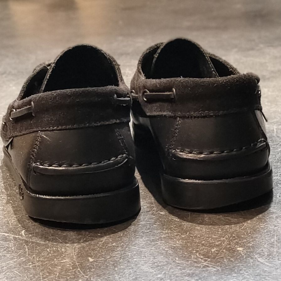 PARABOOT】パラブーツ デッキシューズ カーフスエードコンビ ブラック