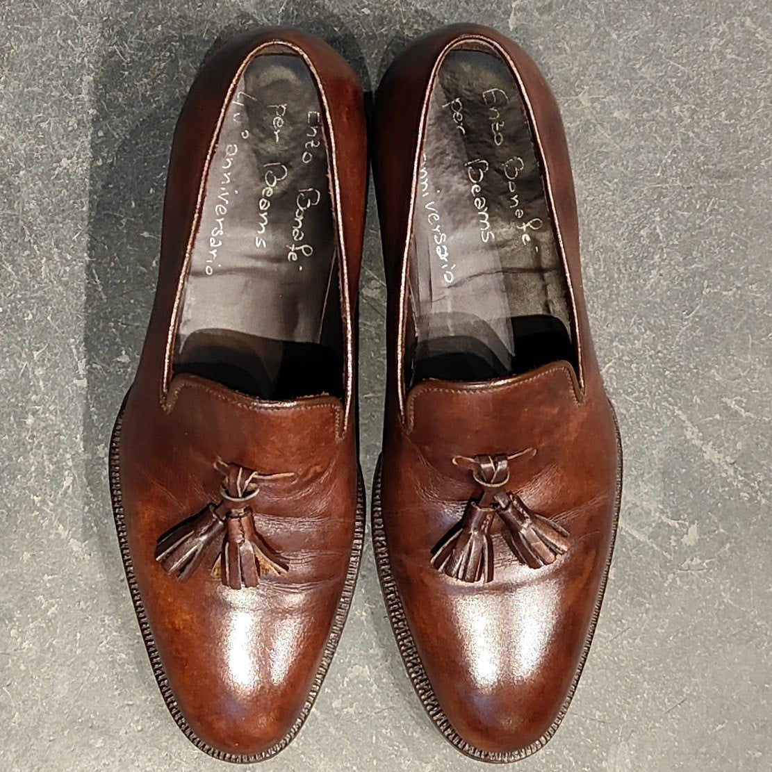 希少 使用数回 【Enzo Bonafe】エンツォボナフェ タッセルローファー