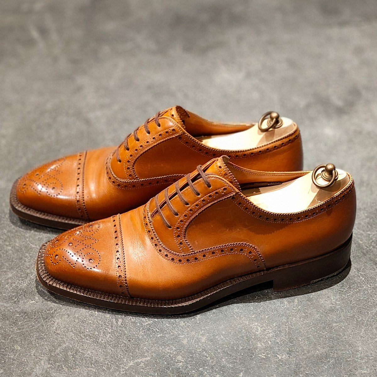 希少 美品【Stefano Bemer】ステファノベーメル セミブローグ カーフ