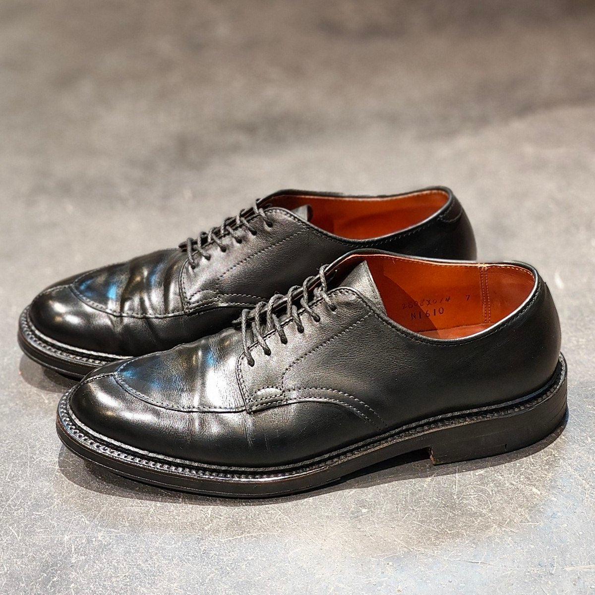 極美品【ALDEN】オールデン N1610 Vチップ カーフ ブラック サイズ US7