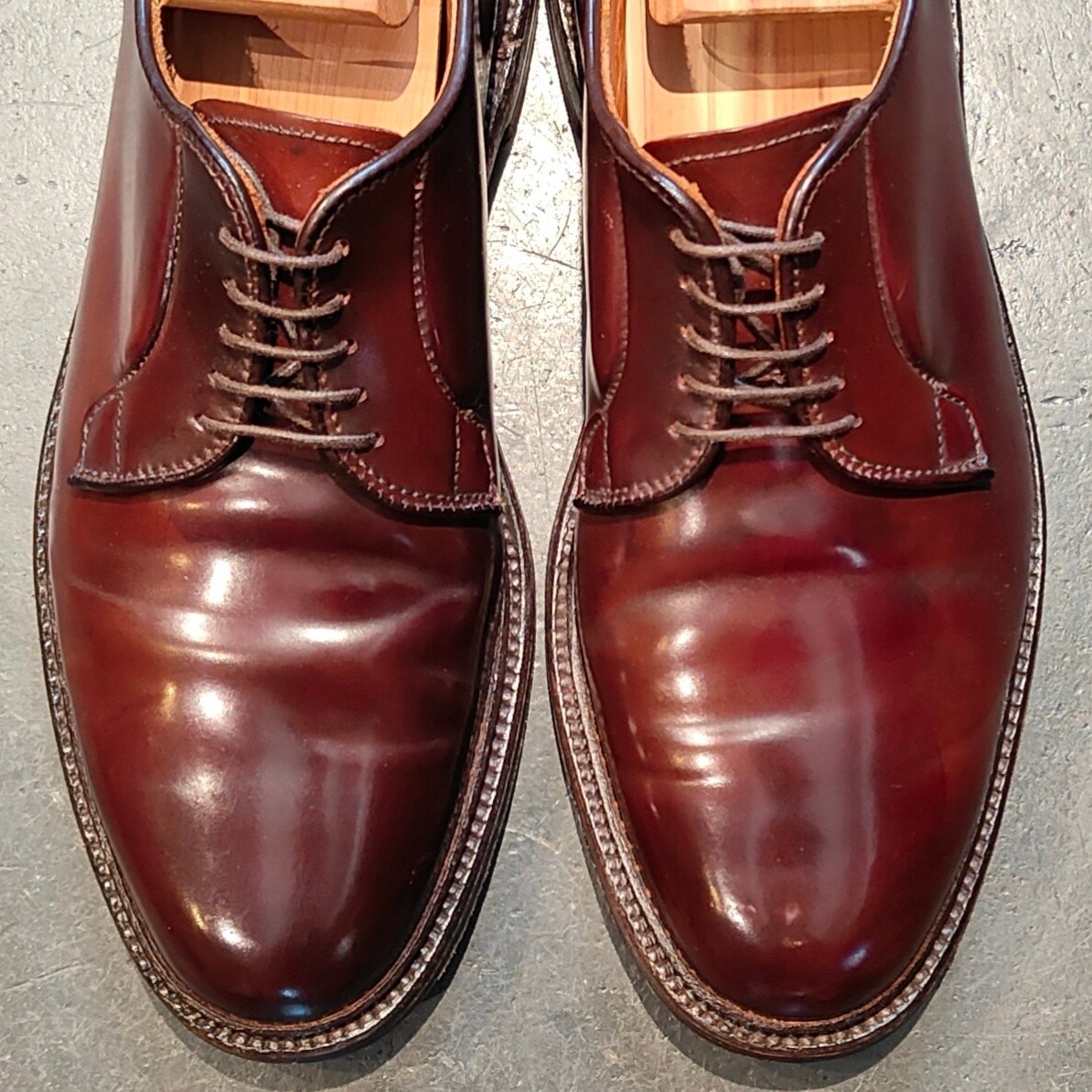 極美品 【ALDEN】オールデン 990 プレーントゥ コードバン ダーク