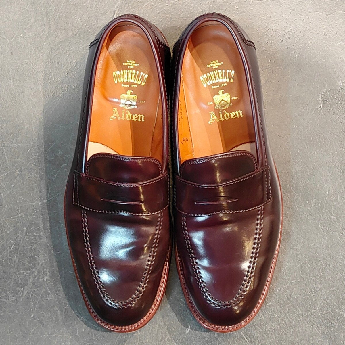 希少 試着程度 【ALDEN】オールデン×オーコネルズ 96297 ペニー