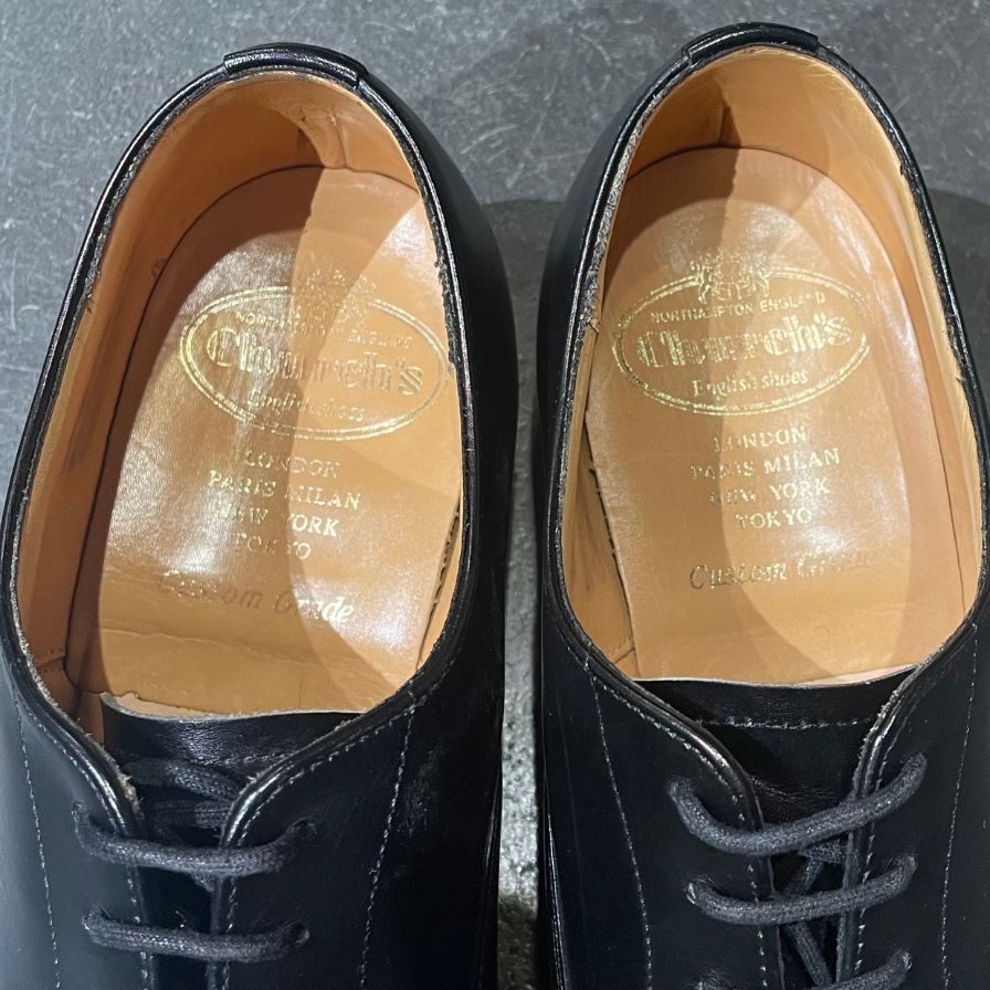 Church's】チャーチ コンサル ストレートチップ カーフ ブラック