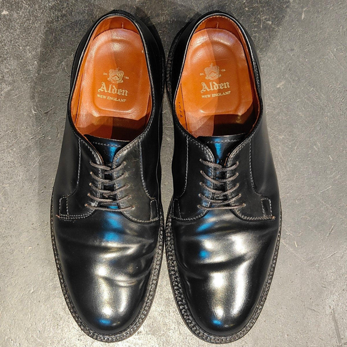 美品 【ALDEN】オールデン 9901 プレーントゥ コードバン ブラック