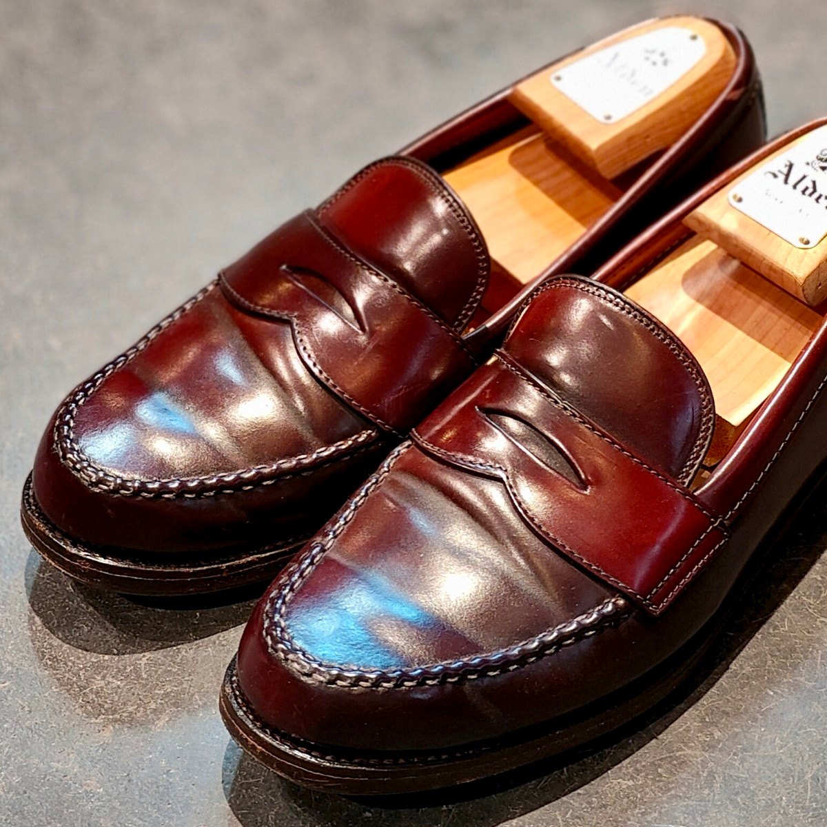希少【ALDEN】オールデン ペニーローファー 9916 旧ロゴ コードバン