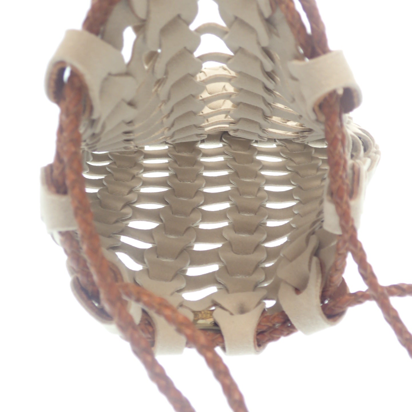 il micio】イルミーチョ 巾着バッグ BOHO ドローストリング ブルレザー