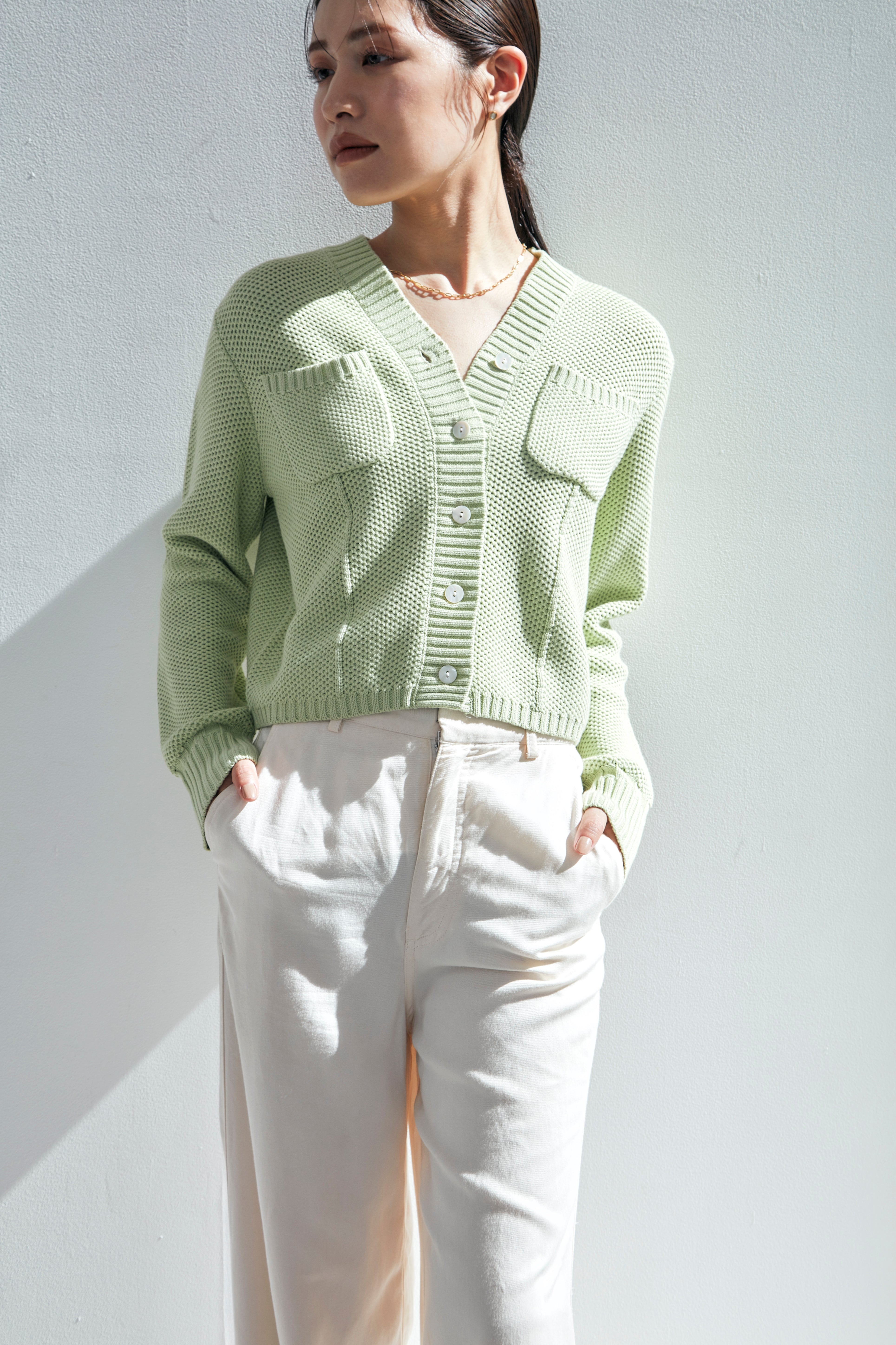 Basket Knit Cardigan – L'AUBE BLANC