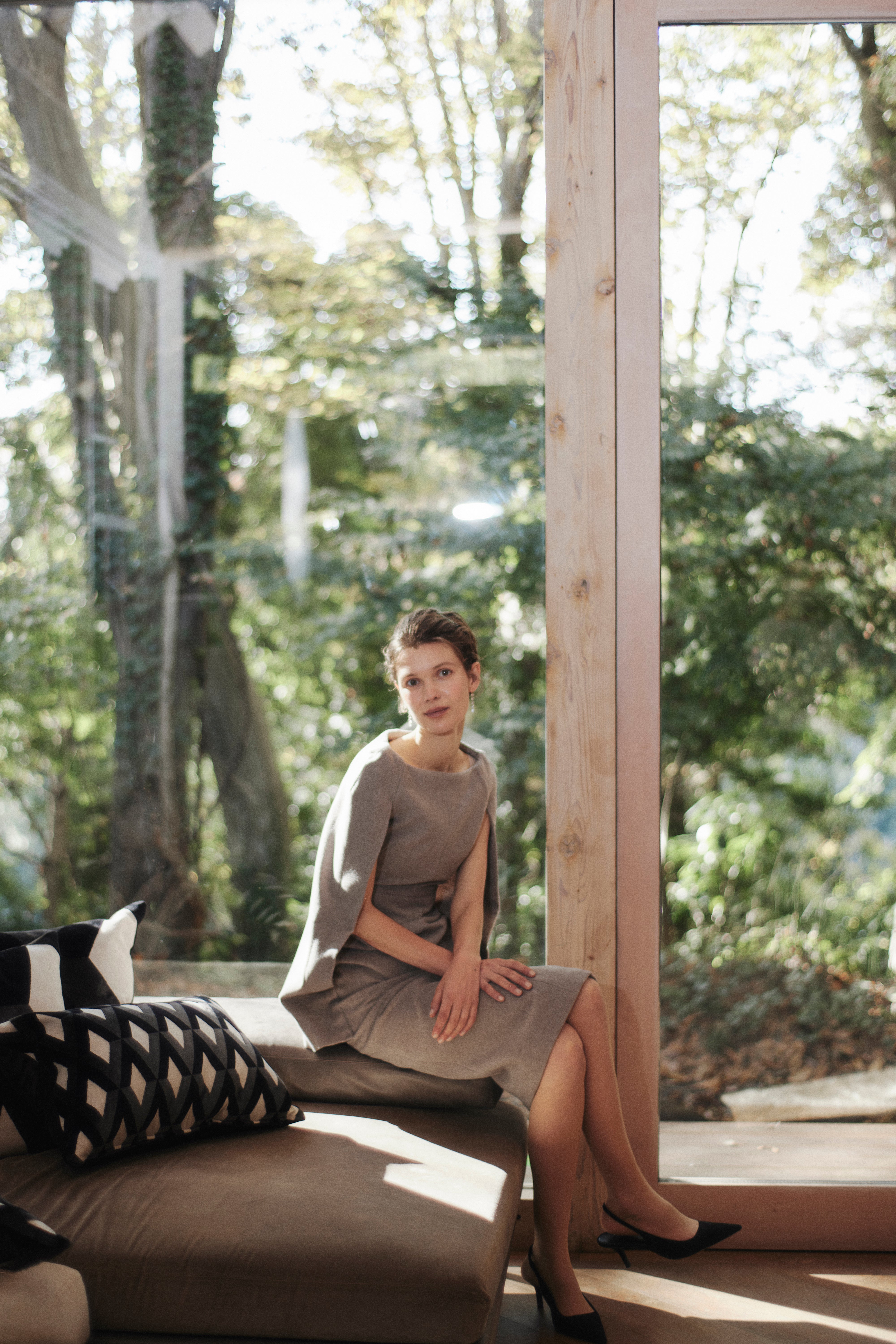 再販売】Narrow line Cape Dress – L'AUBE BLANC