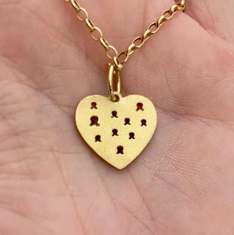 Pink Sapphire and Tourmaline Giselle Breast Cancer Heart – Lauren