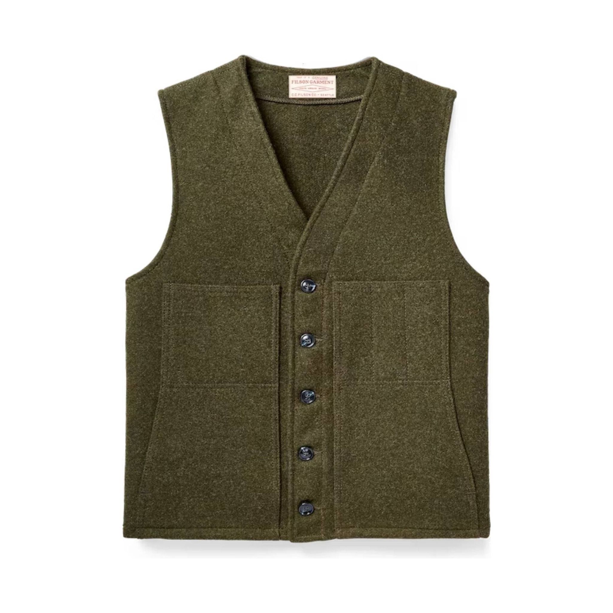 Filson Men's Mackinaw Wool Vest - Forest Green – Lenny's Shoe