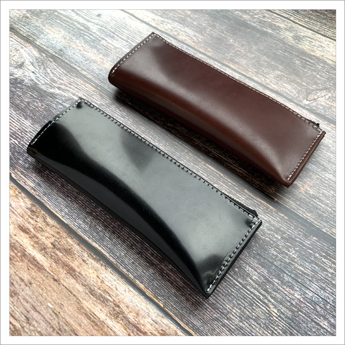 Leo&Aoi公式ショップ】 コードバン ペンケース 本革 筆箱 レザー ペン