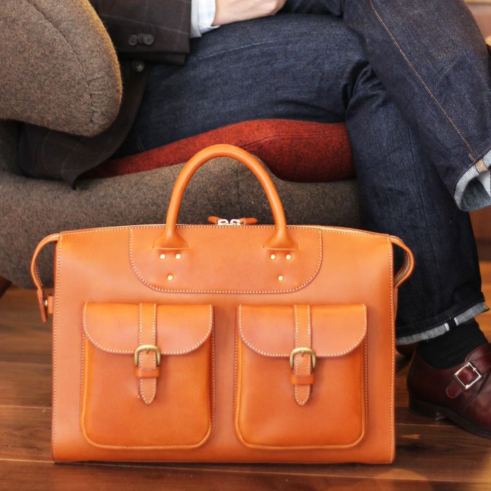 ダブルフロントポケットブリーフケースA4E｜PORCO ROSSO