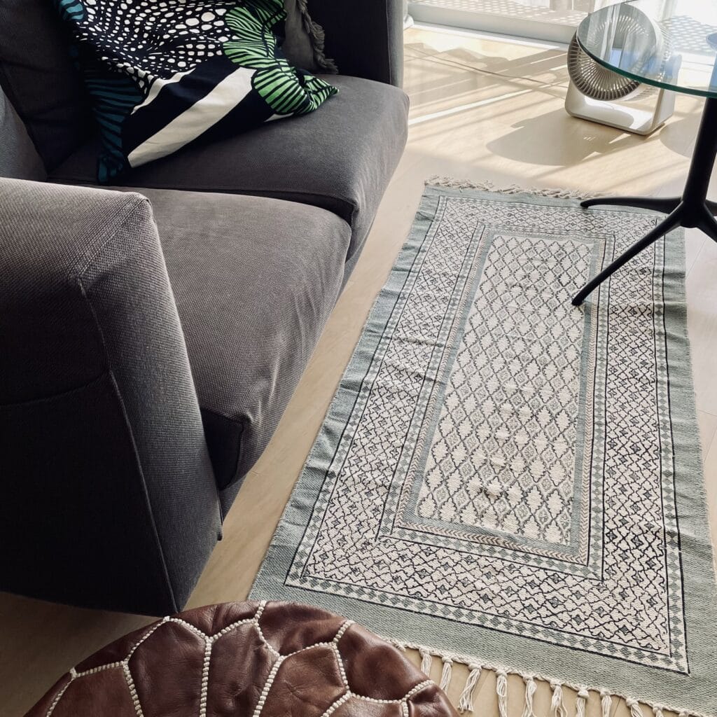 ZARA HOME】ラグを新調しました！Cotton Block Print Rug | LEE