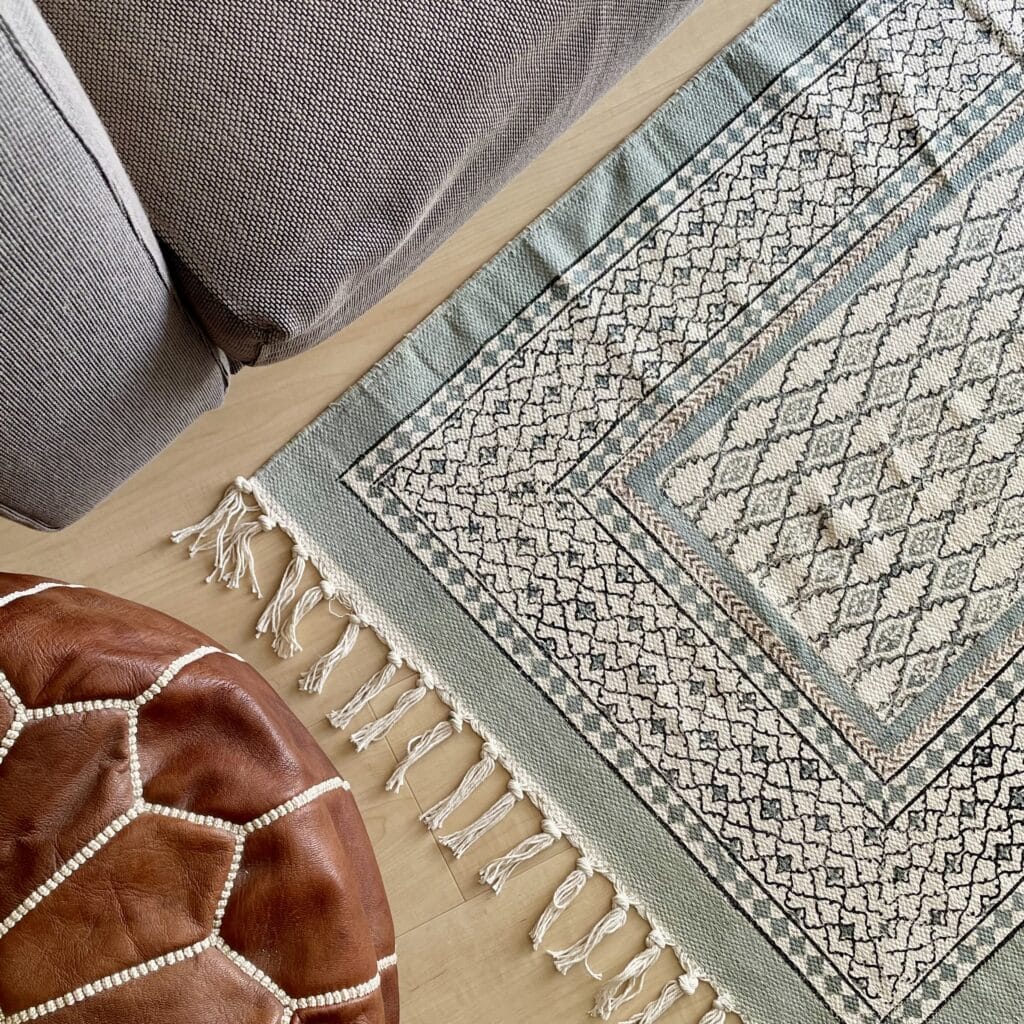 ZARA HOME】ラグを新調しました！Cotton Block Print Rug | LEE