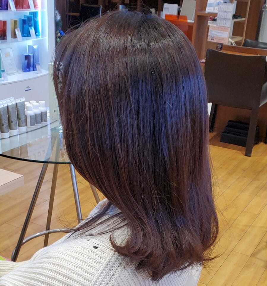 40代・前髪ありボブ】あご下3cmがスタイリング楽ちんです | LEE