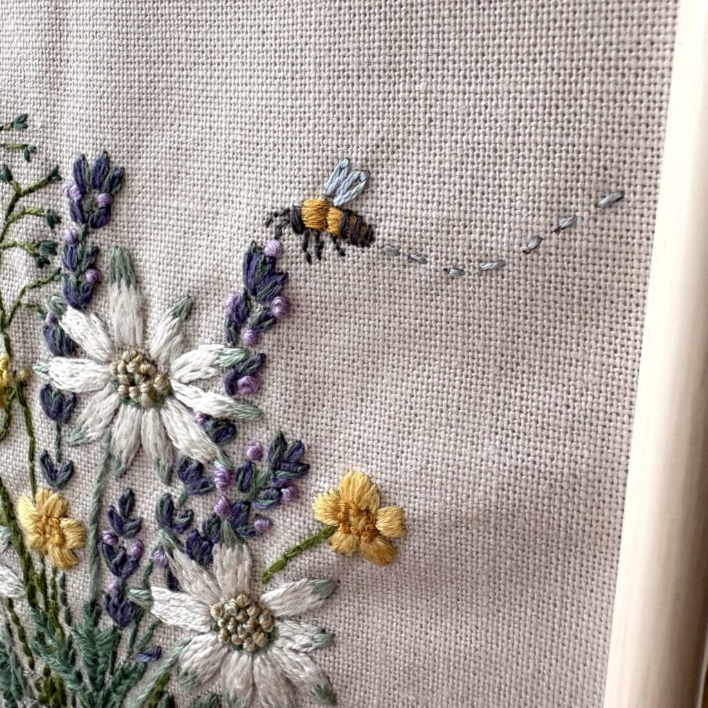 手作り部】ガーデンブーケの刺繍をしました♩青木和子さんデザイン刺繍