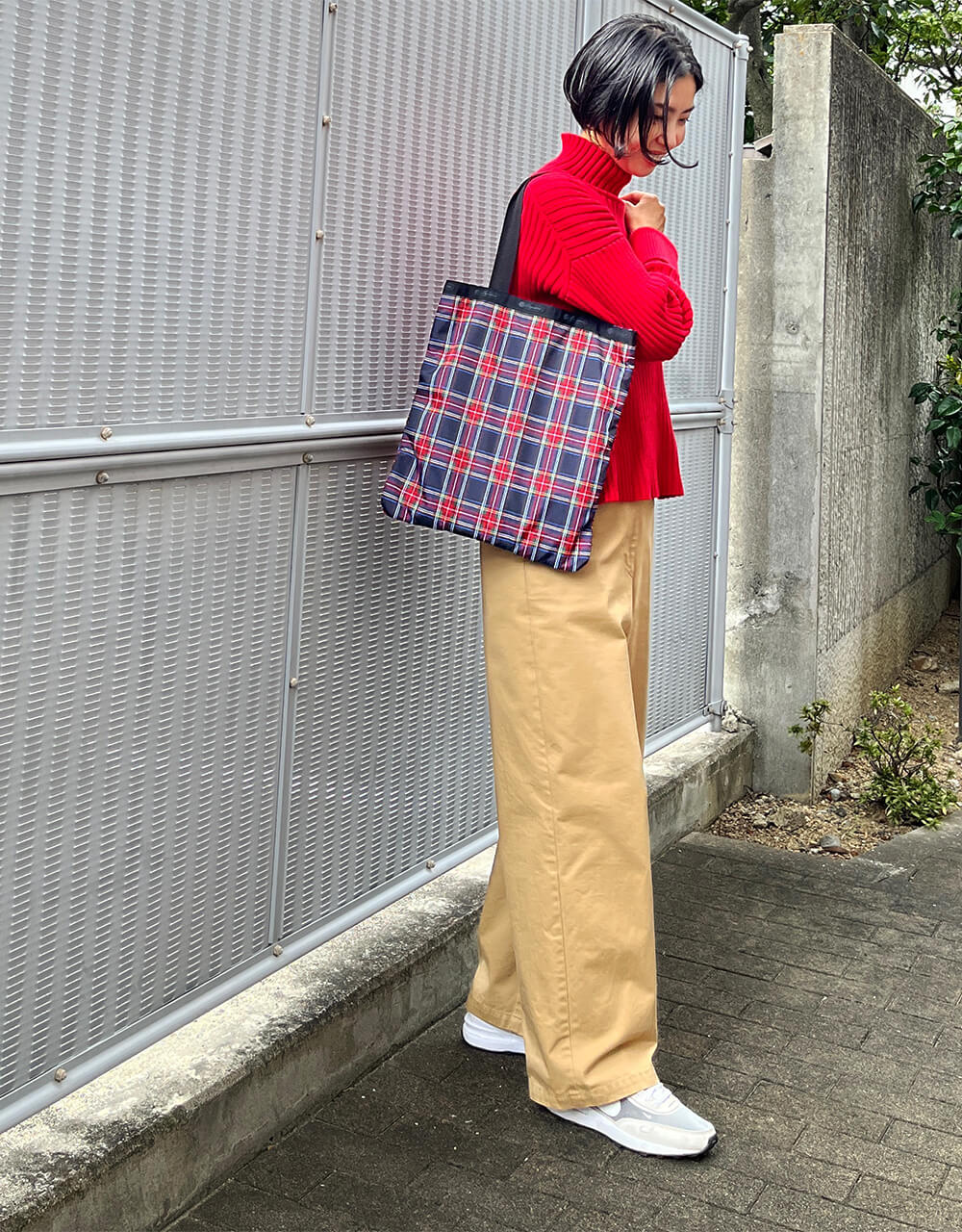 新作・レスポートサック×LEEマルシェの限定トート】シックなタータン